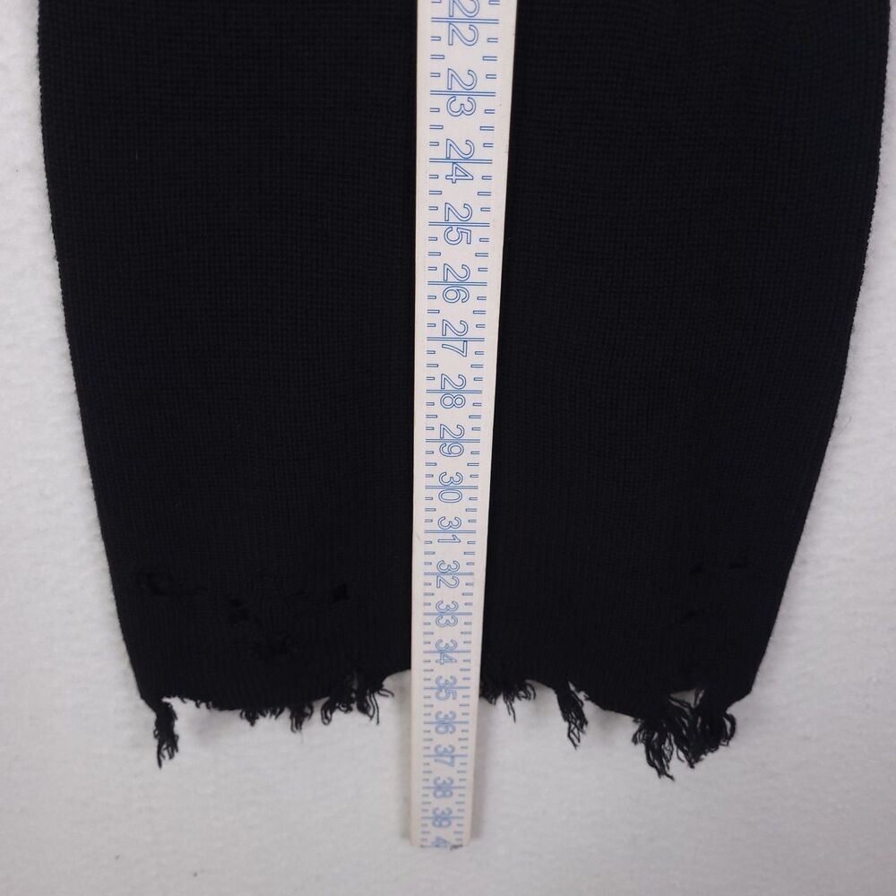 Lovers and Friends Keeney Dress Wool Blend Small Black Distressed Whimsygoth - Picture 6 of 13